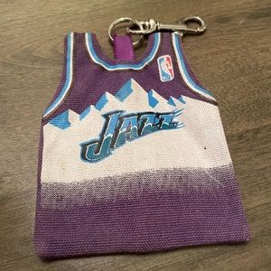 Utah Jazz jersey coin purse keychain